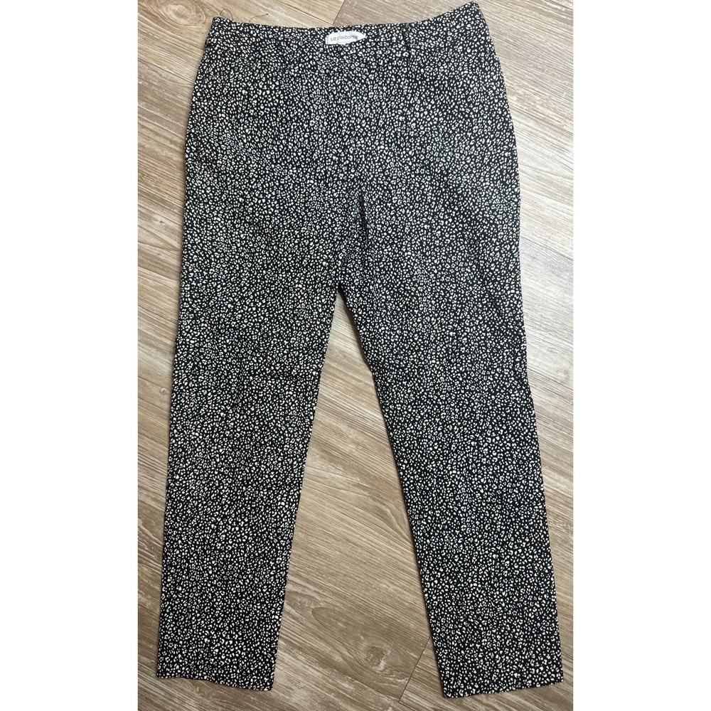 Liz Claiborne Ankle Pant Size 6 Emma‎ Classic Black White Womens Pants